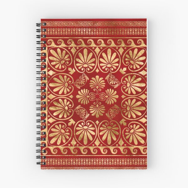 Item preview, Greek Meander - Greek Ornament - Gold on Red #9 designed and sold by k9printart.