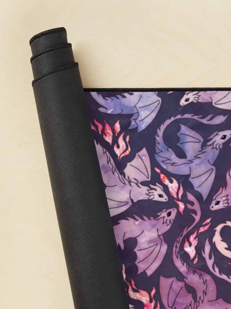 Alternate view of Dragon fire dark pink & purple Mouse Pad