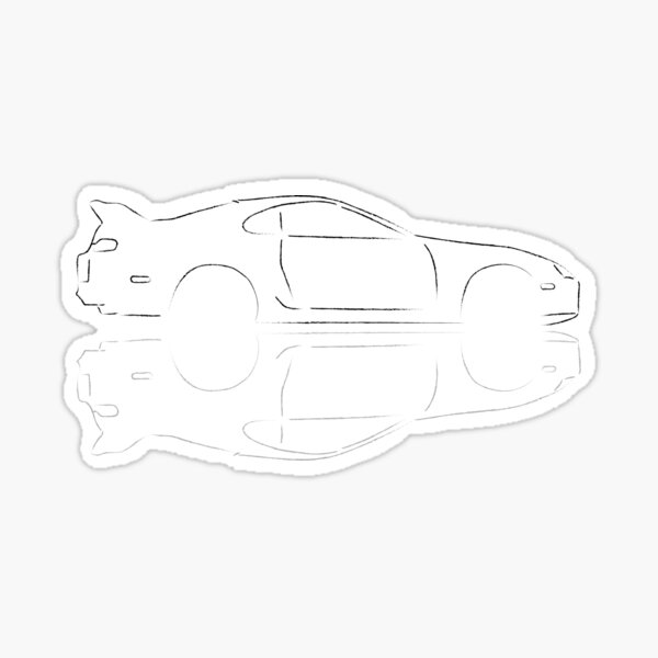 Sticker « Voiture de sport japonaise de style léger Supra MK4 JDM », par simplydesignus Redbubble