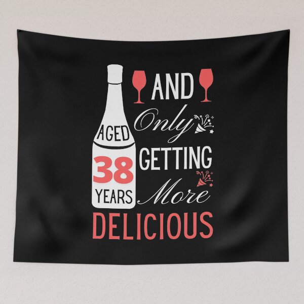 Item preview, 38th Birthday Gift or Greeting for Wine Lovers only getting more Delicious with Age designed and sold by yennyz.