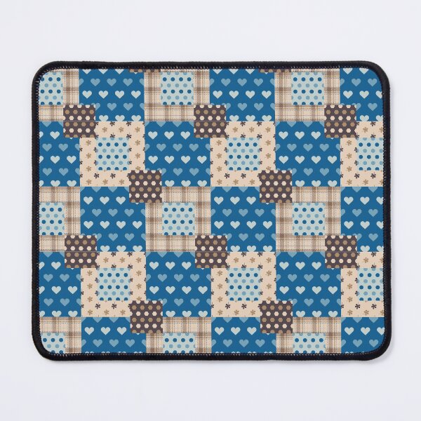 Item preview, Blue and brown rustic patchwork  designed and sold by FunnyChameleon.