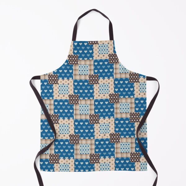 Item preview, Blue and brown rustic patchwork  designed and sold by FunnyChameleon.