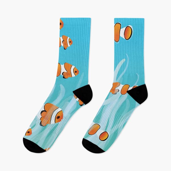 Item preview, Two clown fishes swimming between sea anemones designed and sold by Bwiselizzy.