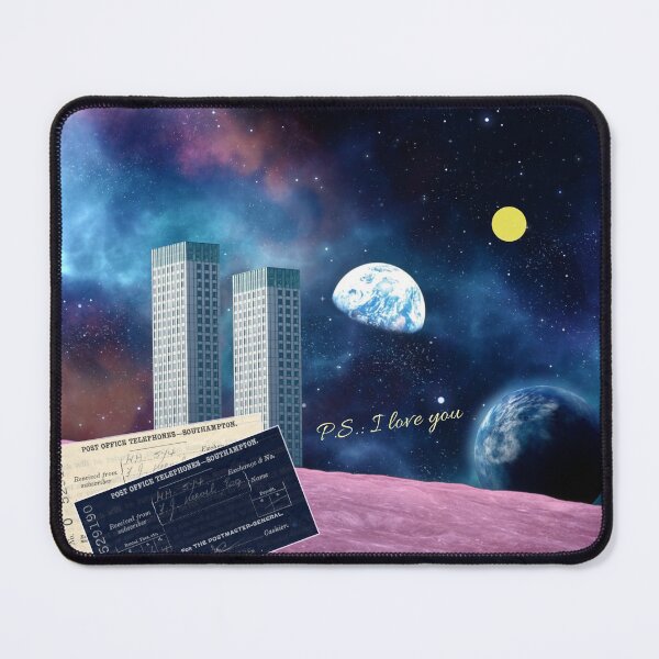 Item preview, Skyscrapers on the moon, surreal galaxy designed and sold by Mauswohn.