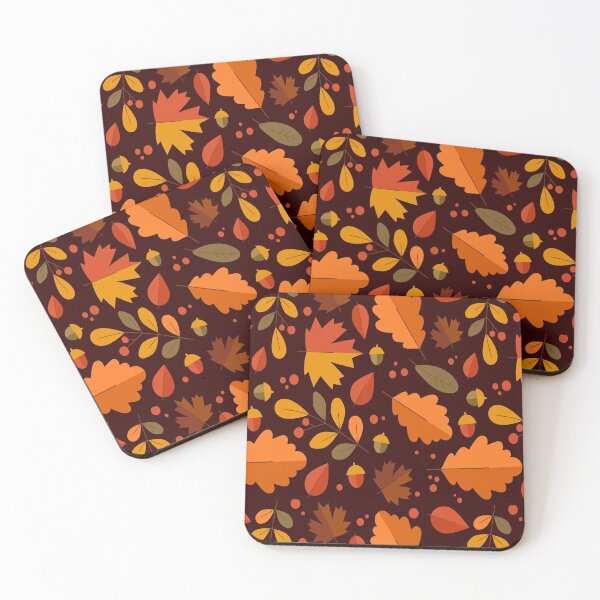 Item preview, colourful brown leaves autumn pattern - seamless colorful leaves autumn pattern designed and sold by FirstTouch.