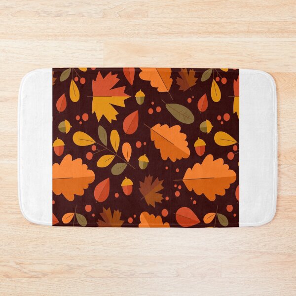 Item preview, colourful brown leaves autumn pattern - seamless colorful leaves autumn pattern designed and sold by FirstTouch.