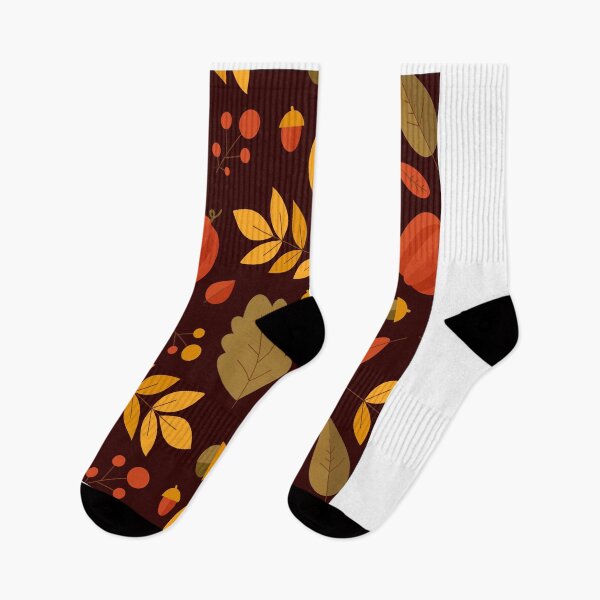 Item preview, colourful cute brown leaves autumn pattern - seamless colorful leaves autumn pattern designed and sold by FirstTouch.