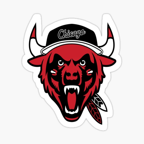 Official chicago Cubs Bulls Bears Blackhawks logo mashup shirt