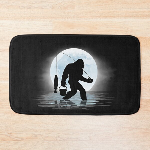 Item preview, Bigfoot Fishing Funny Sasquatch and Fish Night Fishing designed and sold by JamesRushforth.