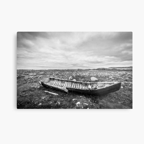 Storm Surge - Black and White Metal Print