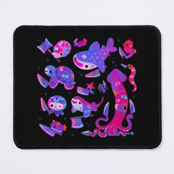 Stabby marine life Mouse Pad