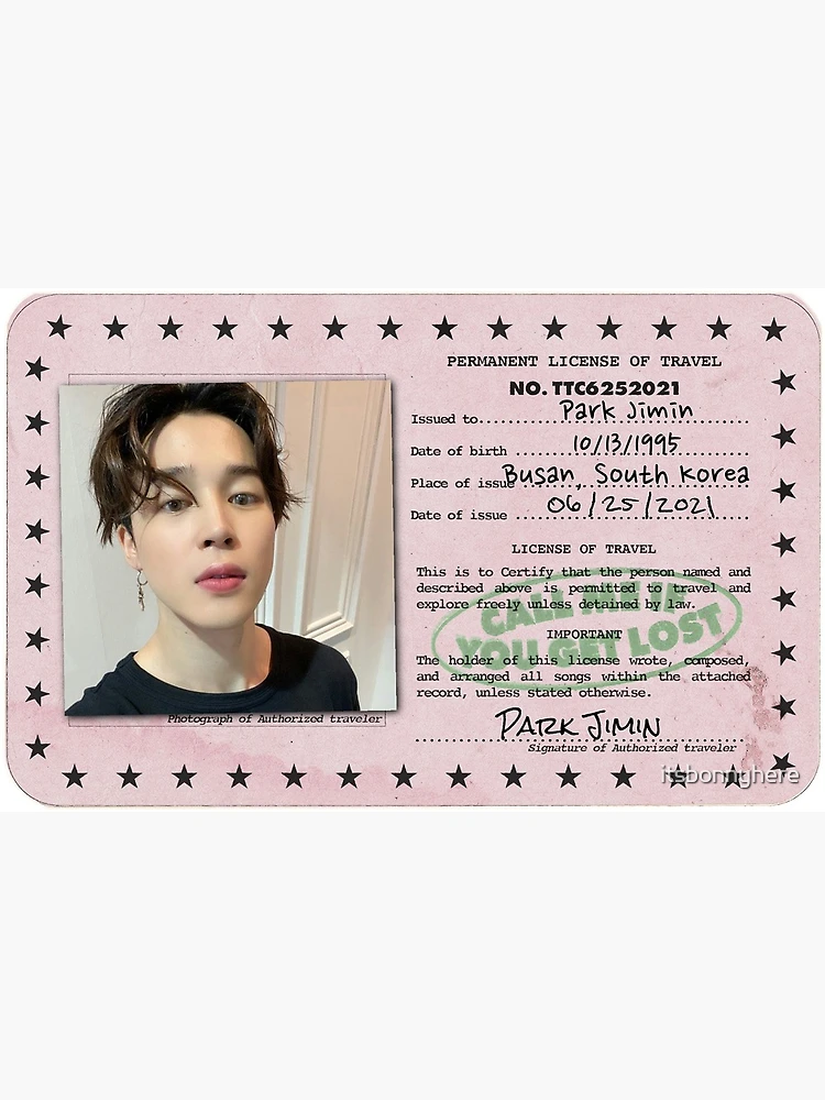 ハピエバ　　BTS JIMIN　　カードのみ bts jimin id card 