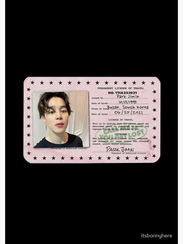 BTS WORLD ポストカード サイン入JIMINトレカ　ランダム ジミン (BTS，防弾少年団)☆直筆サイン入り・「BTS WORLD TOUR 'LOVE