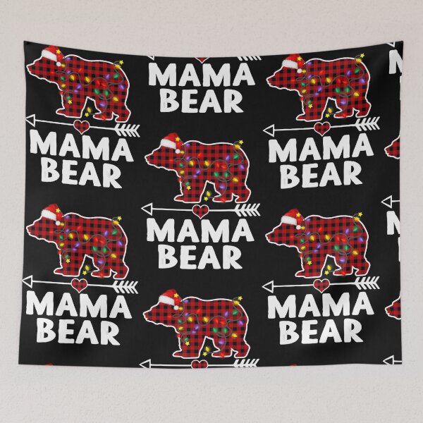 Item preview, Red Buffalo Plaid Mama Bear Christmas Pajama designed and sold by Nguyenhaithanh.