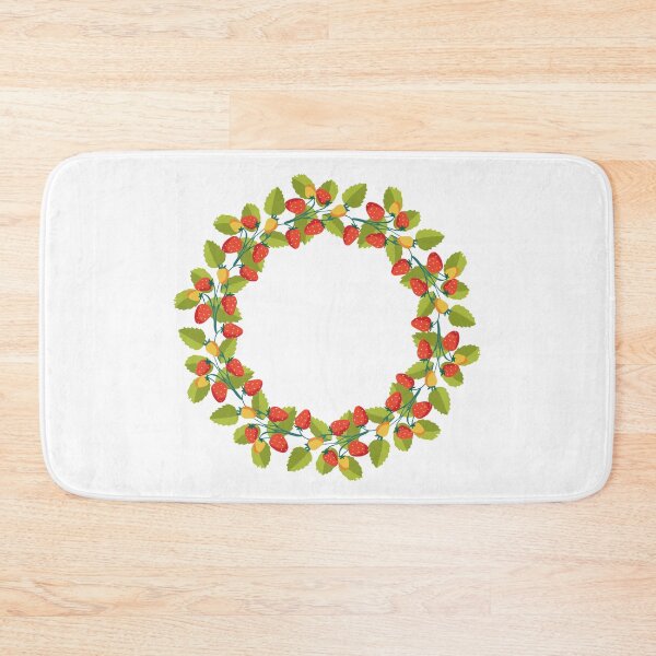 Item preview, Strawberry Flowers Wreath designed and sold by monodesigns.