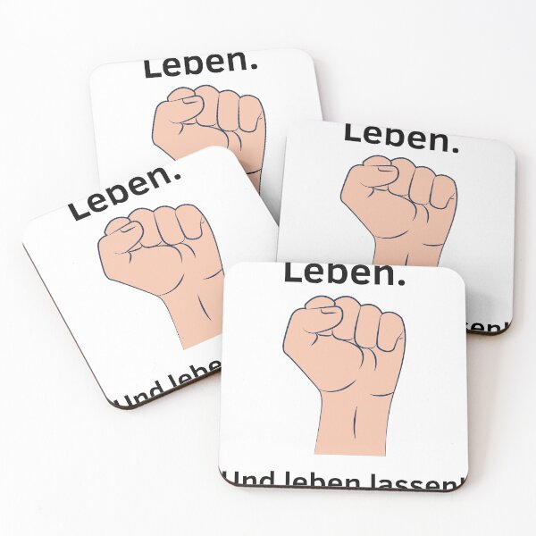 Item preview, Leben und leben lassen Faust mit Schriftzug designed and sold by Aedrikan.