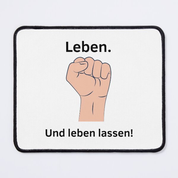 Item preview, Leben und leben lassen Faust mit Schriftzug designed and sold by Aedrikan.