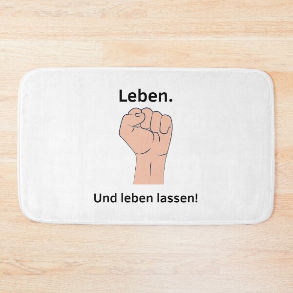 Item preview, Leben und leben lassen Faust mit Schriftzug designed and sold by Aedrikan.