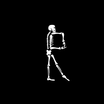 Artwork thumbnail, Skulls doing yoga initial monogram R by Rajeev  Singh
