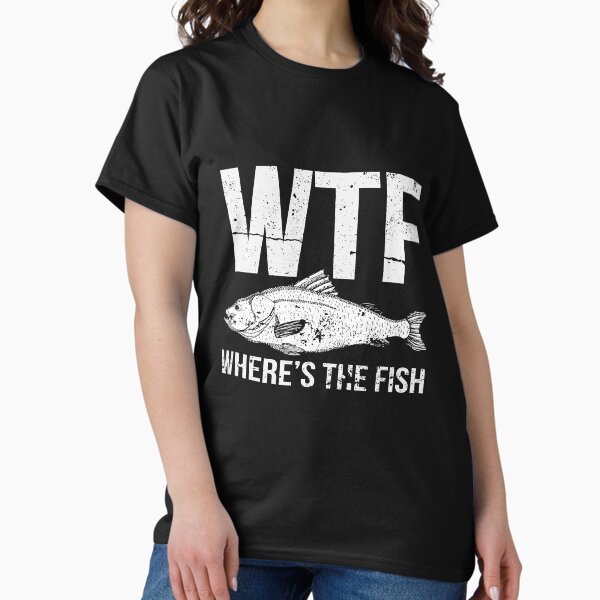 Vista previa del artículo con la obra «WTF ¿Dónde está el pez?», diseñado y vendido por JamesRushforth.