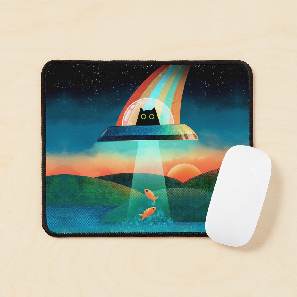 The Purrfect Alien Mouse Pad