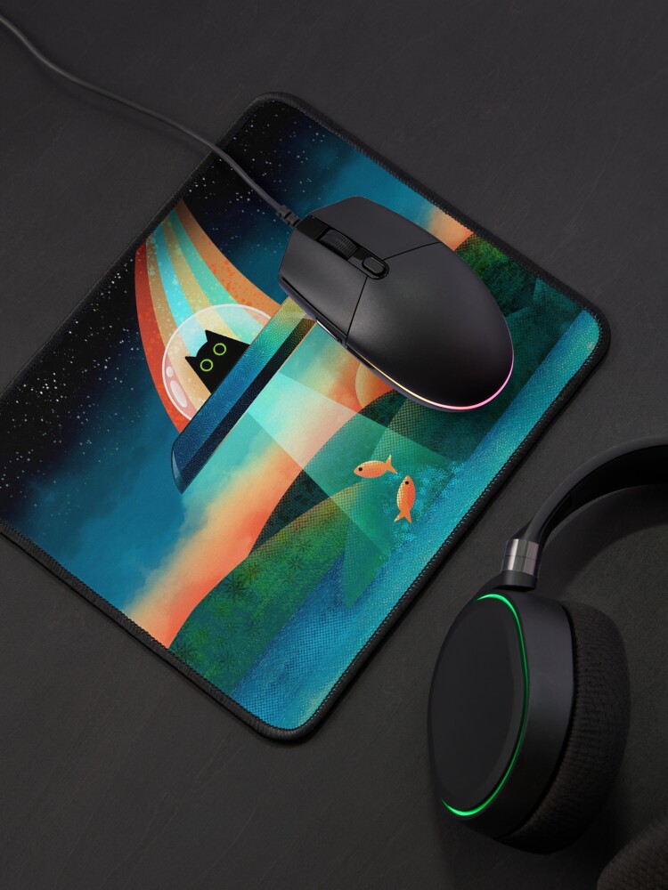 Thumbnail 4 of 5, Mouse Pad, The Purrfect Alien designed and sold by TigaTiga.