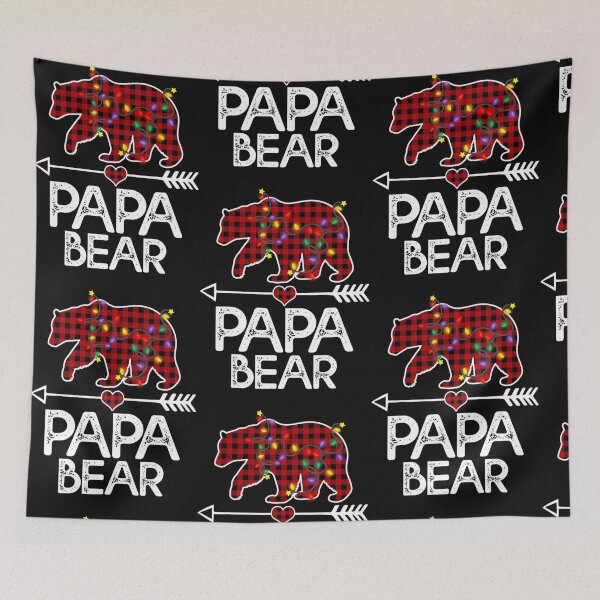 Item preview, Red Buffalo Plaid Papa Bear Christmas Pajama designed and sold by Nguyenhaithanh.
