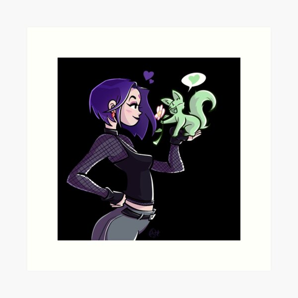 Raven & Beast Boy Art Print