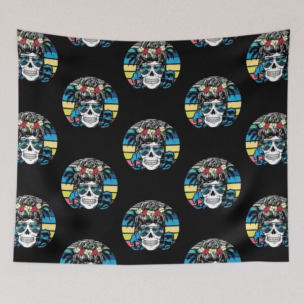 Item preview, Salty Lil beach messy bun skull beach summer vacation      designed and sold by rleigolas.