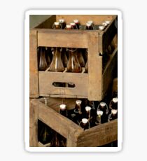 Vintage bottles, vintage crates Sticker