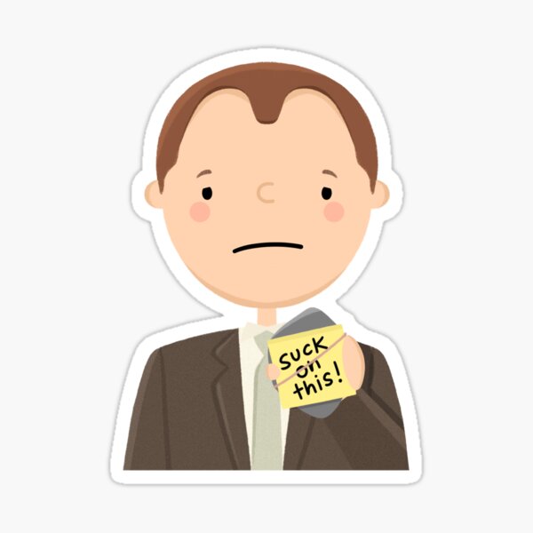 Toby Suck on this The Office Sticker for Sale by Zack4