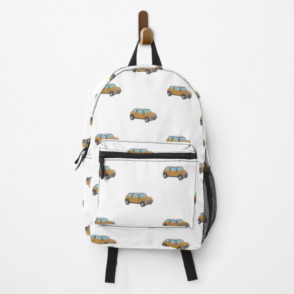 Item preview, yellow hand drawn cartoon mini cooper designed and sold by -Lily-Anne-.