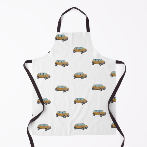 Item preview, yellow hand drawn cartoon mini cooper designed and sold by -Lily-Anne-.