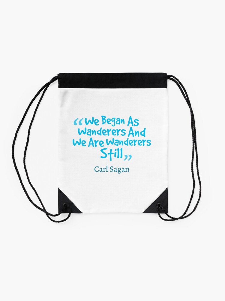 Alternate view of Carl Sagan Quote #1 Drawstring Bag