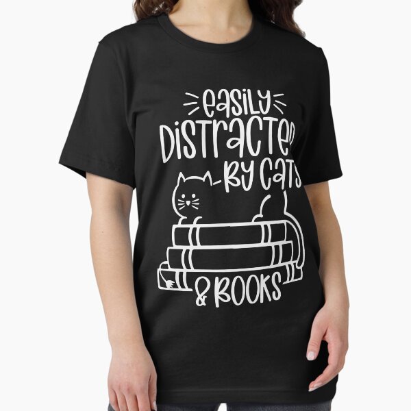 Item preview, Easily distracted by cats and books designed and sold by Zexten.