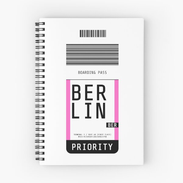 Artikelvorschau, Berlin Bordkarte BER (Pink) entworfen und verkauft von lukassfr.