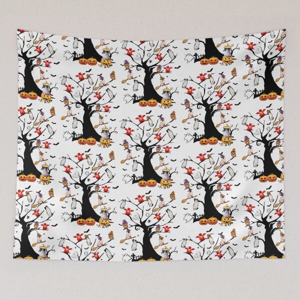 Item preview, Cat Halloween Tree Pumpkin Gift  designed and sold by lonzizzo.