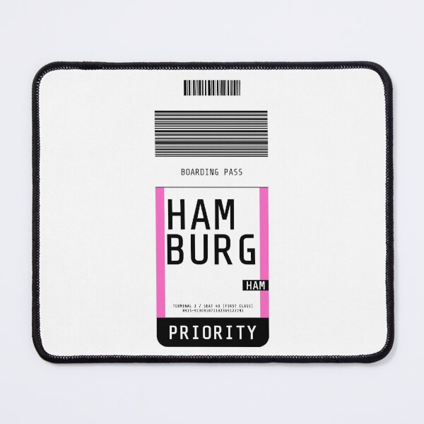 Artikelvorschau, Hamburg Bordkarte HAM (Pink) entworfen und verkauft von lukassfr.