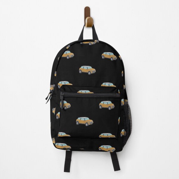 Item preview, Copy of yellow hand drawn cartoon mini cooper (black background)  designed and sold by -Lily-Anne-.