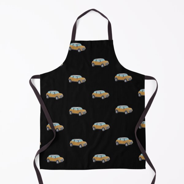 Item preview, Copy of yellow hand drawn cartoon mini cooper (black background)  designed and sold by -Lily-Anne-.