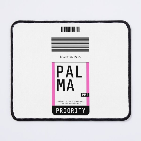 Item preview, Palma de Mallorca Boarding Pass PMI (Pink) designed and sold by lukassfr.