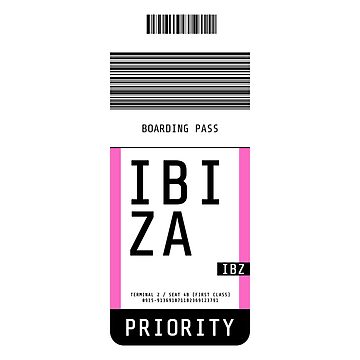 Artwork thumbnail, Ibiza Boarding Pass IBZ (Pink) by lukassfr