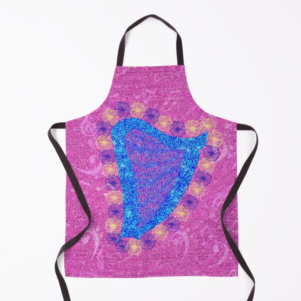 Item preview, Colourful Sparkly harp with flowers and a background of music notes designed and sold by Only1helen.