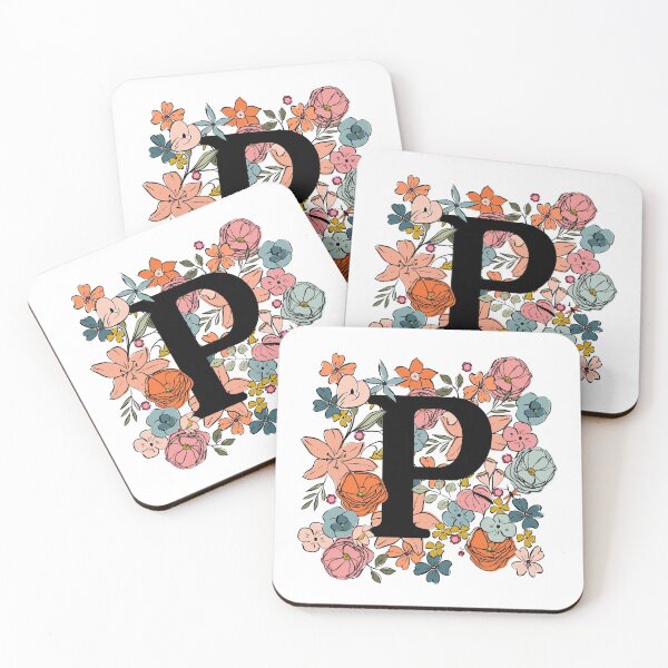 Item preview, P Illustrated Floral Letter designed and sold by gabrielleneil.
