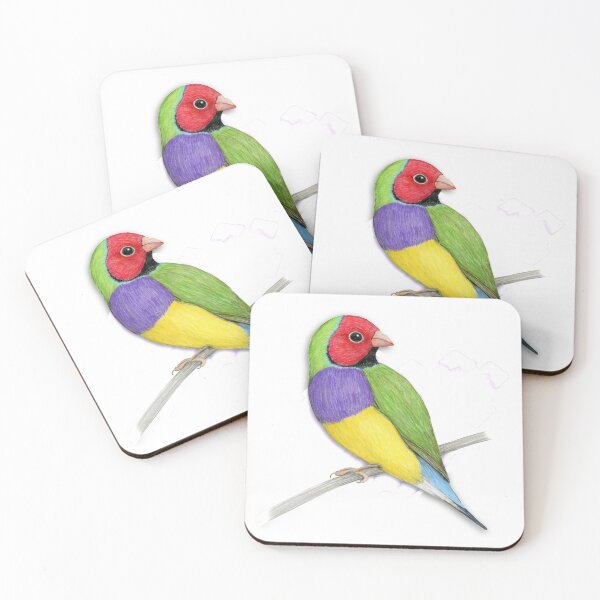 Item preview,  Gouldian finch colour pencil drawing designed and sold by Bwiselizzy.