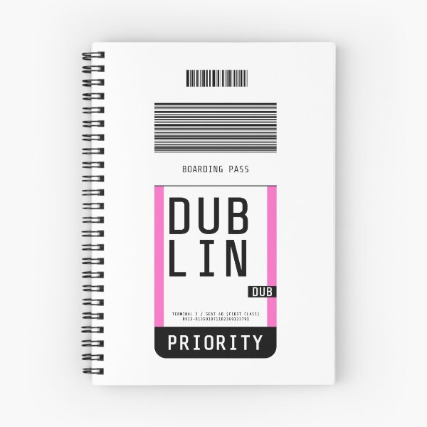 Item preview, Dublin Boarding Pass DUB (Pink) designed and sold by lukassfr.