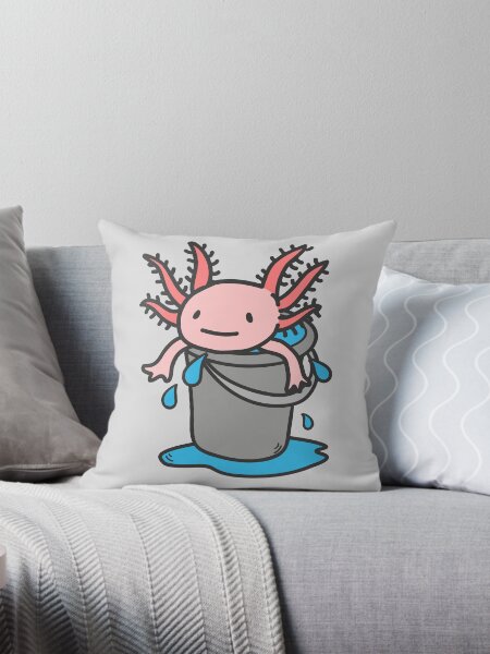 Vista previa del artículo con la obra «Divertido lindo ajolote relajante en un cubo Salamandra mexicana», diseñado y vendido por sunnyhou.