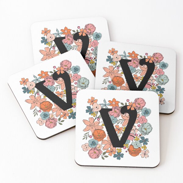 Item preview, V Illustrated Floral Letter designed and sold by gabrielleneil.