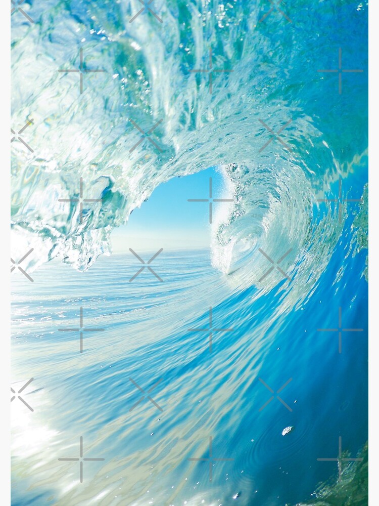 Blue Ocean Summer Beach Waves Spiral Notebook for Sale by ReichbournArt