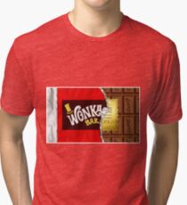 Willy Wonka Golden Ticket Tri-blend T-Shirt